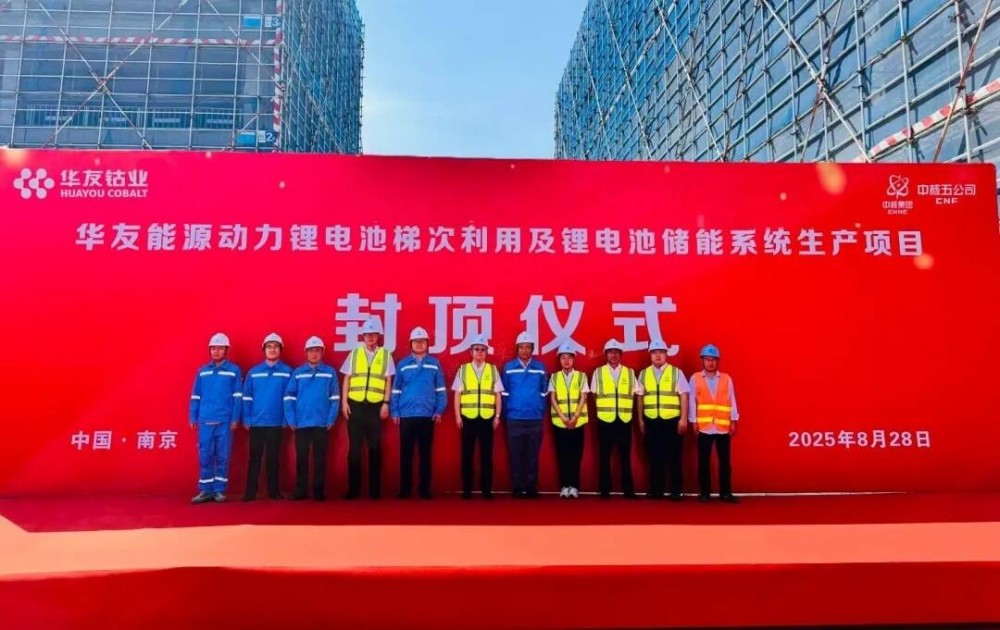 江苏南京动力锂电池梯次利用及锂电池储能系统生产项目实现主体结构封顶