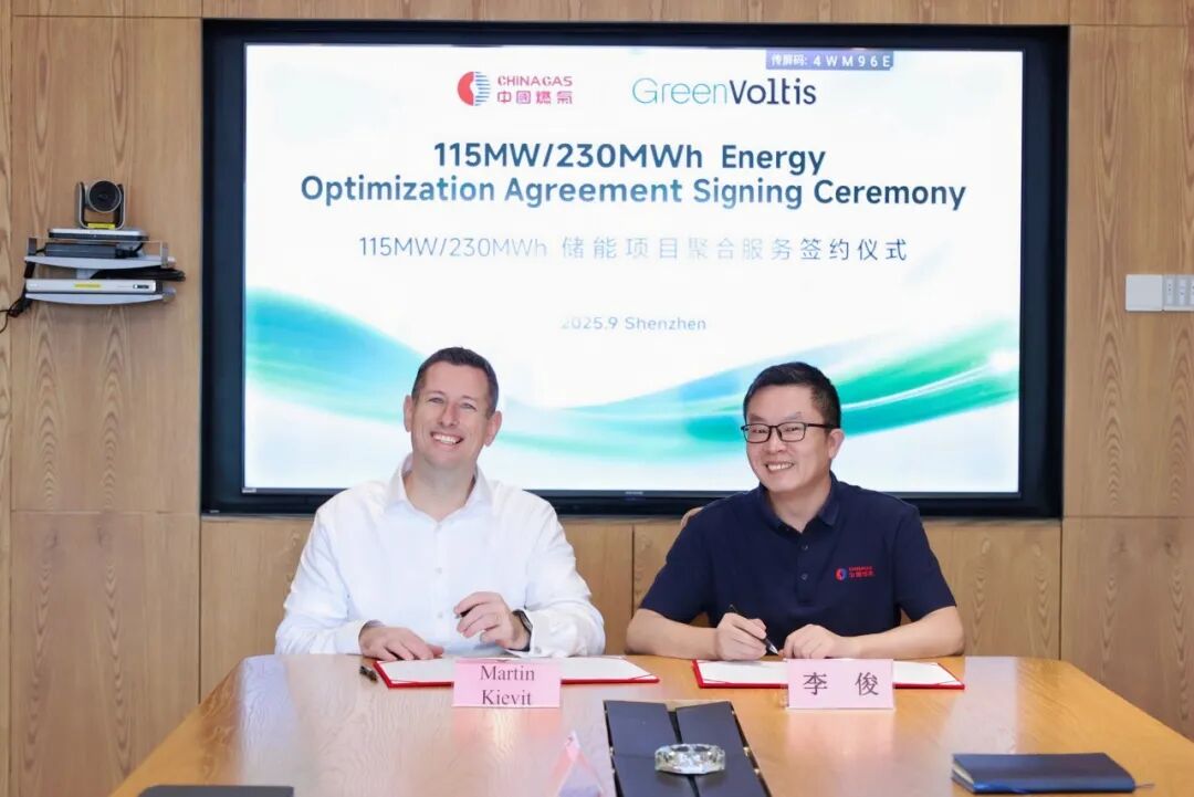 Green Voltis与中国燃气签订115MW/230MWh合同，跻身北欧To