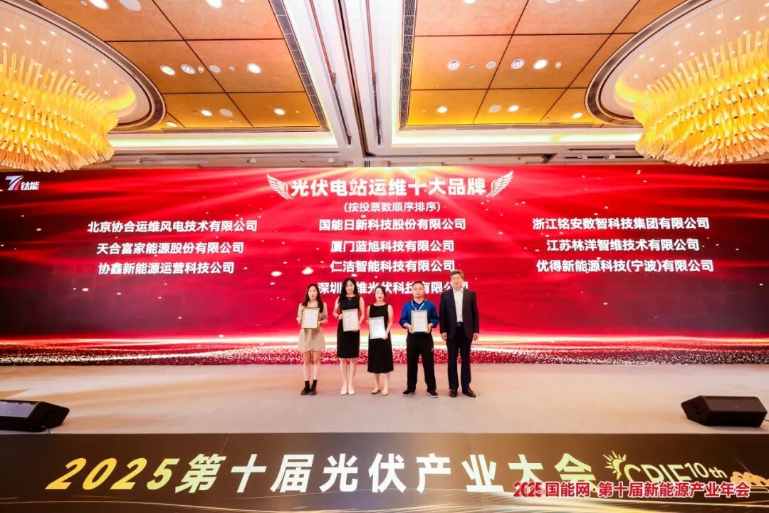 荣誉认证：国能日新荣获光储“十大”重磅双奖！