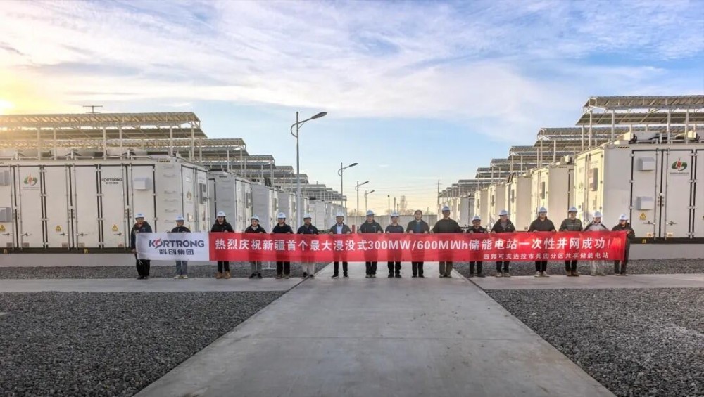 新疆兵团首个300MW/600MWh浸没式储能电站正式并网